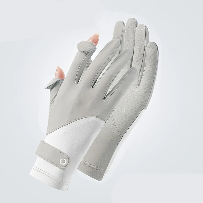 Sunscreen Gloves Ladies Fishing Outdoor Driving Cycling Fitness Touch Screen Cool Flip Quick Dry Breathable