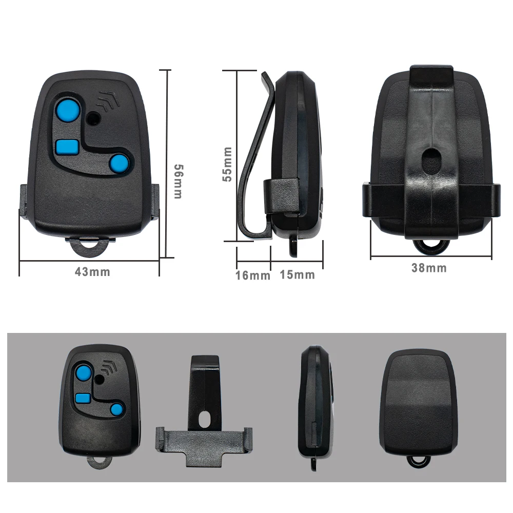 PECCININ Remote Control 433.92MHz Rolling Code 3 Buttons Electronic Gate Control Garage Door Opener Transmitter 5