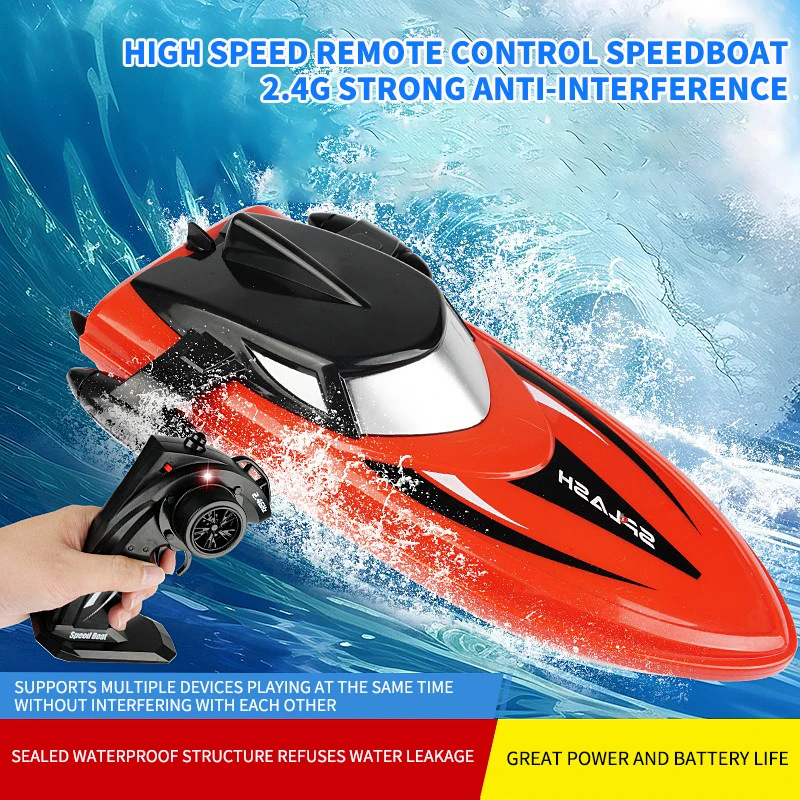 2.4G remote control high-speed speedboat water stunt rolling remote control captain endurance outdoor children's toy 3