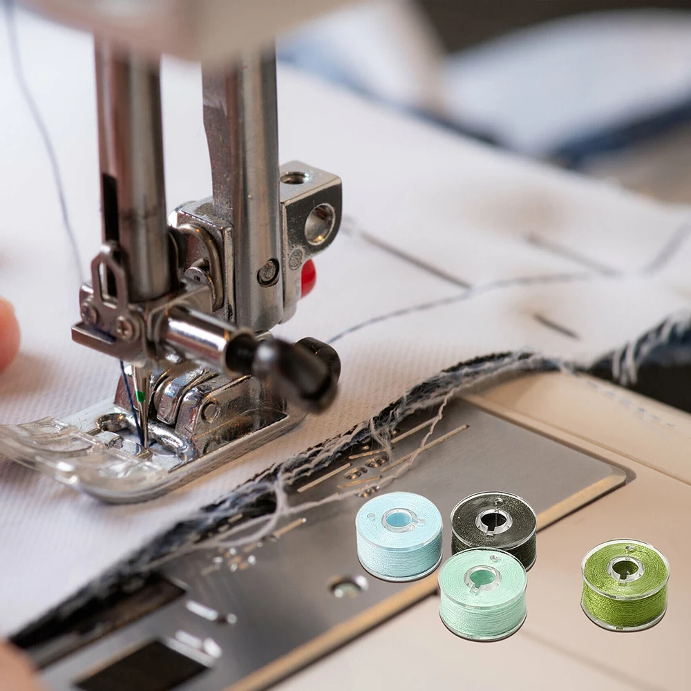 Chainho,Sewing Machine Bobbins Spools,Plastic Thread Reel,With Thread,DIY Sewing Tools & Accessory,Boxed Pack,4 Designs,25SX6
