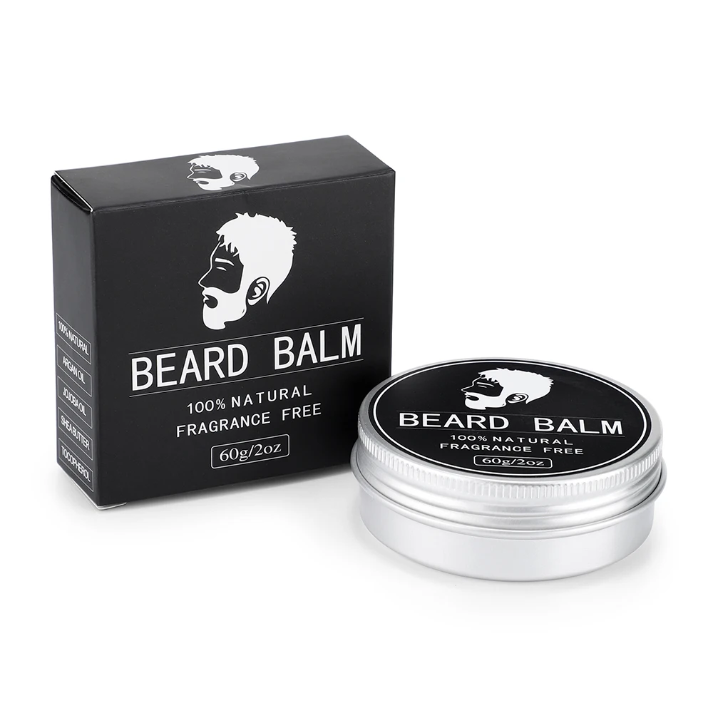 Natural Men's Beard Care Cream Plant Dense Tough Beard Balm Moisturizing Smooth Lubrication Grooming Cream Care 60g