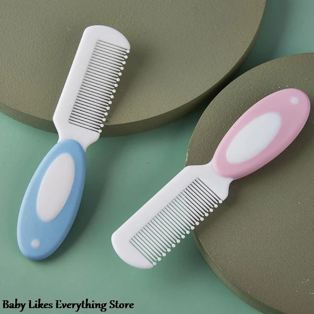 Juego de 2 cepillos de pelo para bebé, peine portátil para recién nacido,  cepillo de pelo suave, masajeador de cabeza, peine, suministros para el  cuidado del cabello para bebé - AliExpress