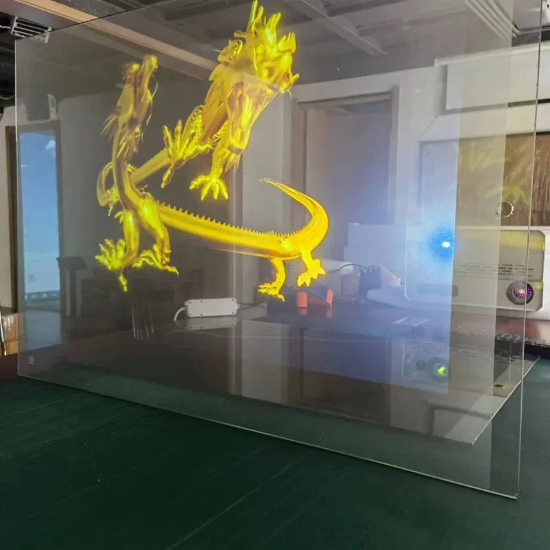 3D Holographic Transparent/grey/black Rear Projection Film for Advertising Glass Window Show Different Size Color is optional