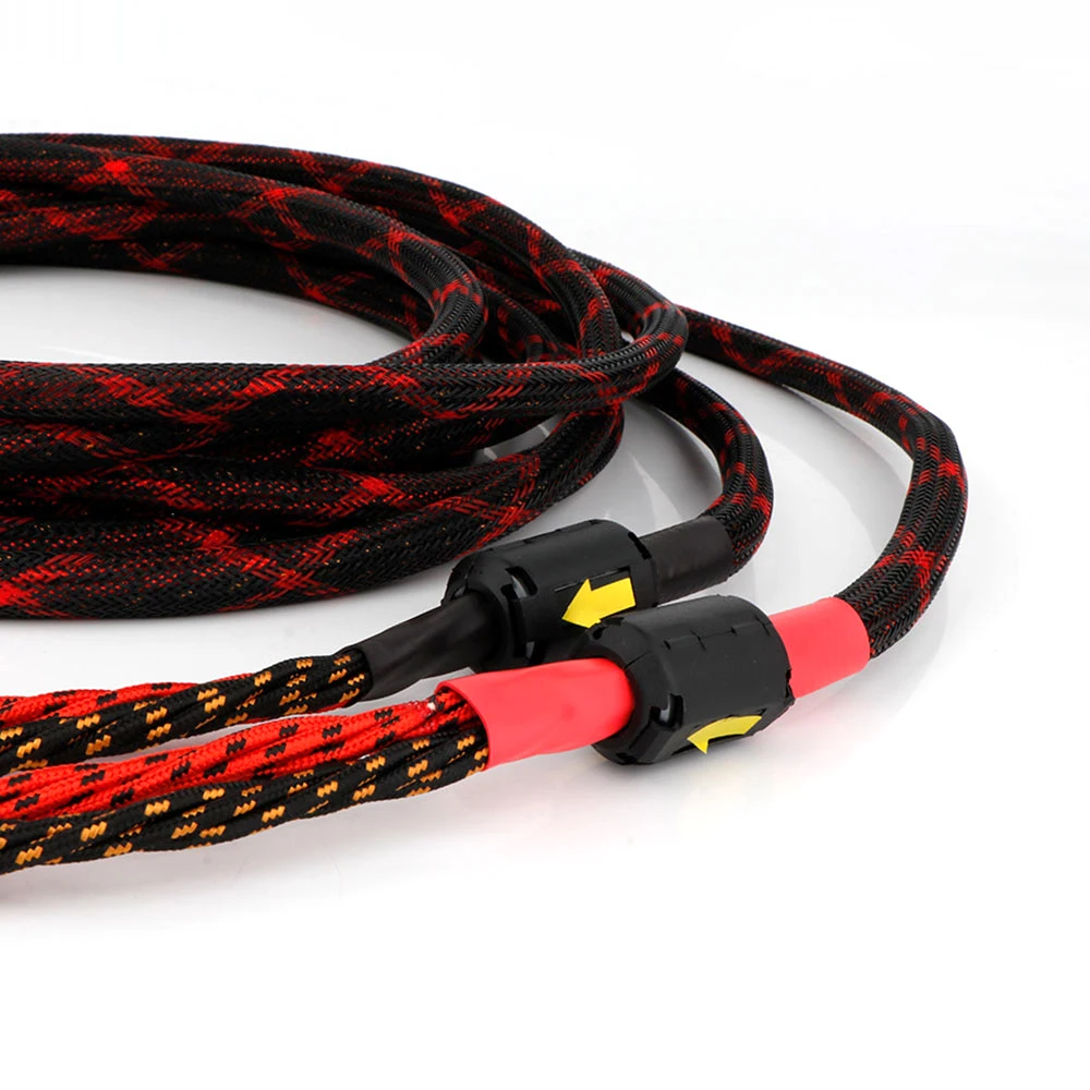 9AWG 스피커 케이블 오디오파일 케이블 바나나 플러그 바이와이어 라우드스피커 와이어 오디오 라인 스피커, 앰프용