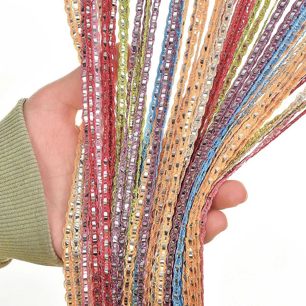 Window mesh 1M*2M Door And Window Panel Fly Screen Fringe Room Screen Tassel Panel Beaded Curtains Home Decoration