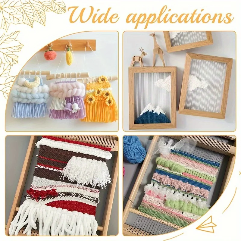 Wooden Weaving Loom Kit for DIY Hand-Knitted Tapestry Crafting