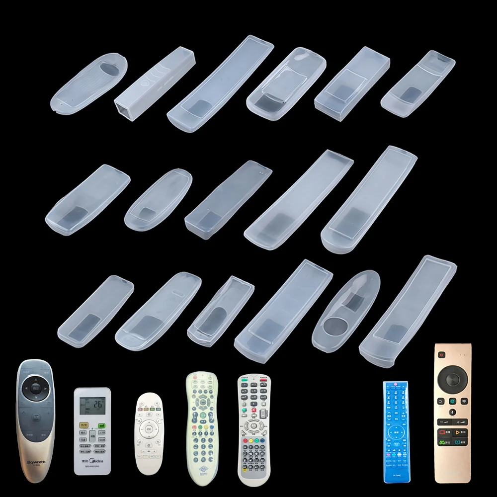 19 Size Dust Protect Protective Storage Bag Portable Silicone Air Condition Control Case TV Remote Control Cover 1PCS silicone remote case silicone remote cover silicone remote sleeve remote controller cover silicone case protector
