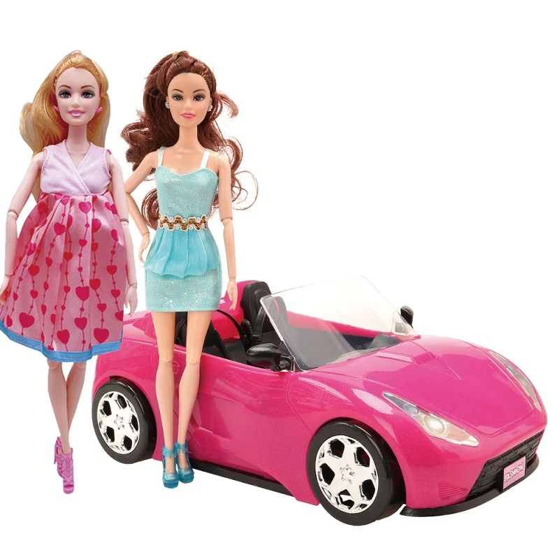 Car Model Kids Toys Car Outdoor Children Game Dollhouse Accessories for 30cm Barbie DIY Birthday Christmas Present Gift Toy