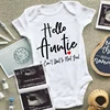 Hello Auntie I Can't Wait To Meet You Announcement Baby Toddler Bodysuits Pregnancy Clothes Boy Girl Romper Infant Shower Gifts 1