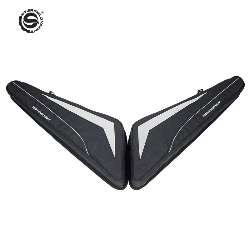 

Motorcycle Frame Triangle Bag Portable Tool Bags Reflective Night Safety Riding Waterproof Kit Box Rack Black Side Luggage Gift