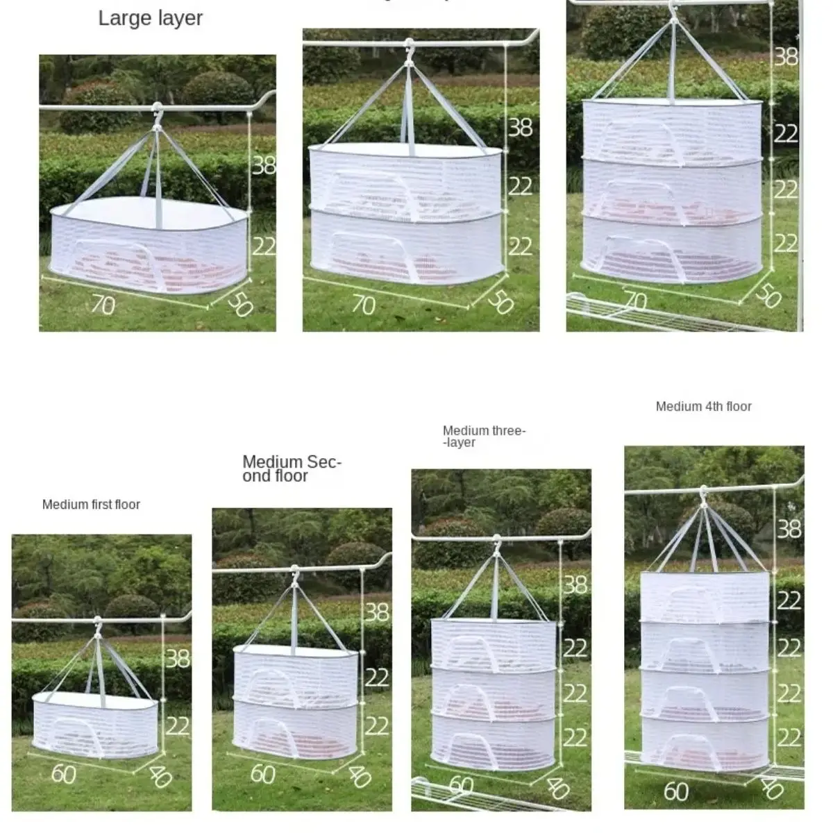 Food Drying Net Anti-mosquito Folding Dry Rack for Herbs Hanging Basket Dryer Bag Mesh Herb Drying Net for Flowers Buds Plants 6
