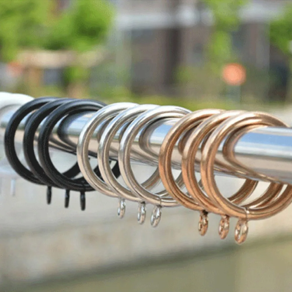 Metal Curtain Rings Hanging Hooks for Curtains Rods Pole Voile Heavy Duty Rings. 