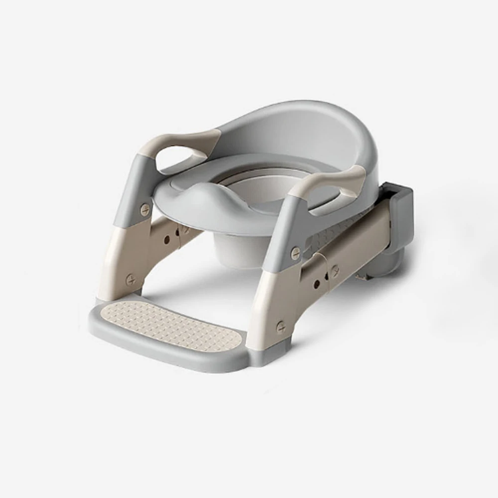 3-in-1 Kids Potty Training Seat with Steps, Foldable Toddler Toilet Ladder and Standing Potty Mode