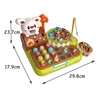 Toddler Montessori Toy Fishing Whac A Mole Pull Carrot Feeding 4-In-1 Multifunctional Music Toy Learning Educational Baby Gift 6