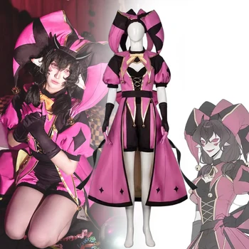 Costume da Clown Columbina del Circo dei Strani, Uniforme Viola per Adulti, Abbigliamento per Halloween e Carnevale
