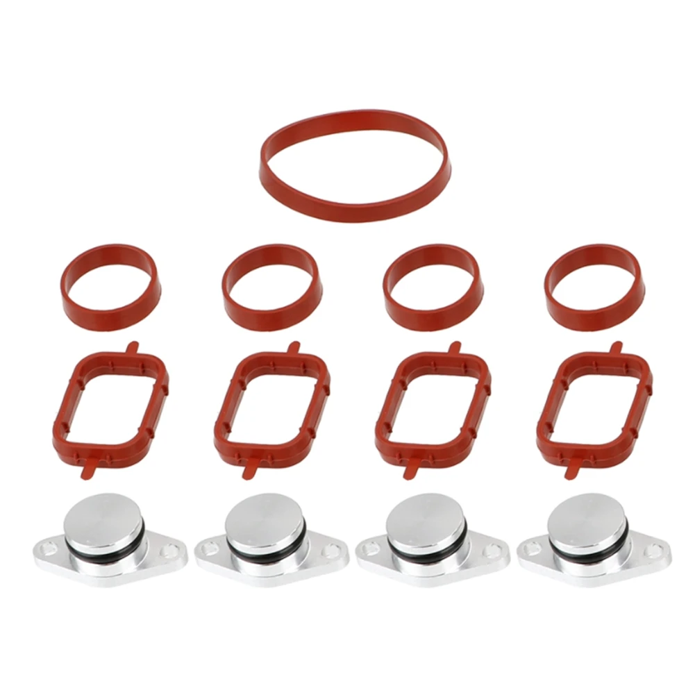 4X22Mm Olio Greggio Swirl Flap Blanks Bungs Di Ricambio Con Guarnizione Del Collettore Di Aspirazione Per-Bmw E46 E60 E90 320D 330D