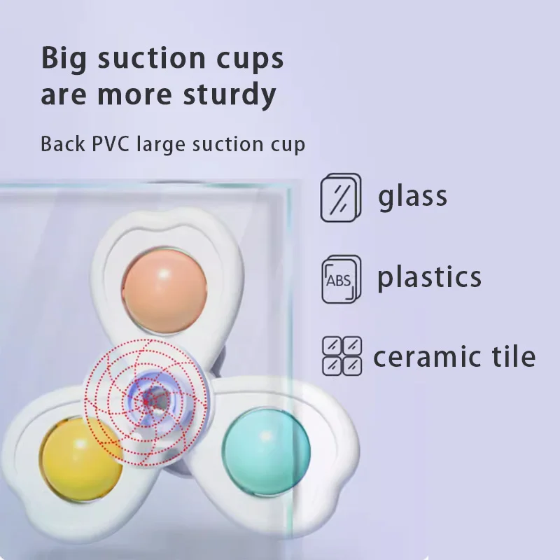 Bathing Toys Infant and Toddler Dining Table Suction Cup Rotation Happy Bathroom Water Play Shower Toy CHILDREN'S Puzzle Cartoon Top