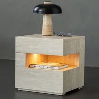 Table de chevet de chambre à coucher avec tiroirs, de qualité supérieure, petite, mignonne, style crème, tendance, mobilier de maison 5