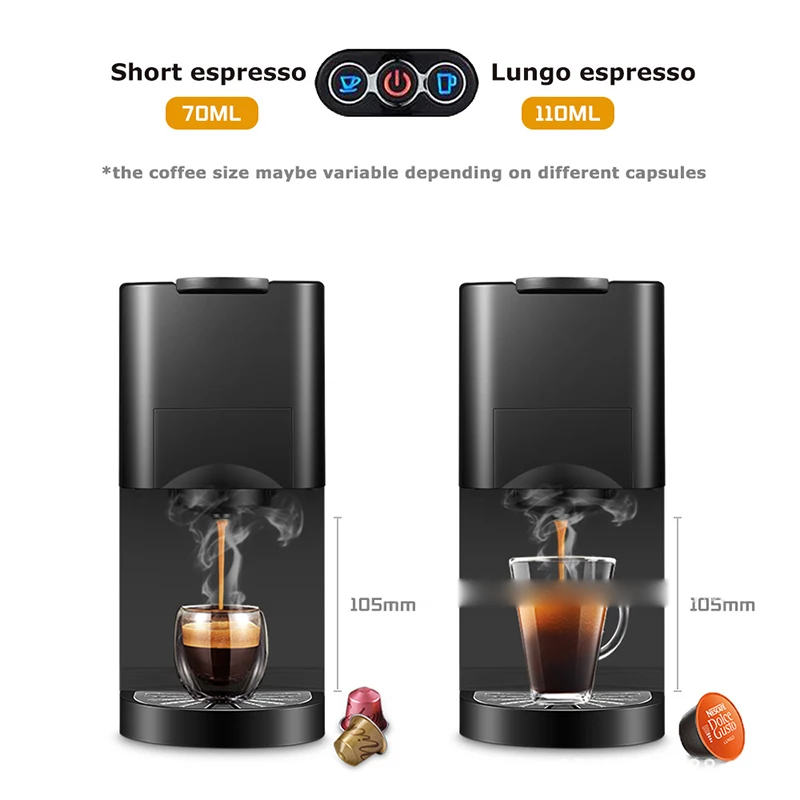 H3A Coffee Machine 4in1 Multiple Capsule Espresso Dolce Milk Nespresso ESE Pod Powder Coffee Maker Stainless Metal Outook 6