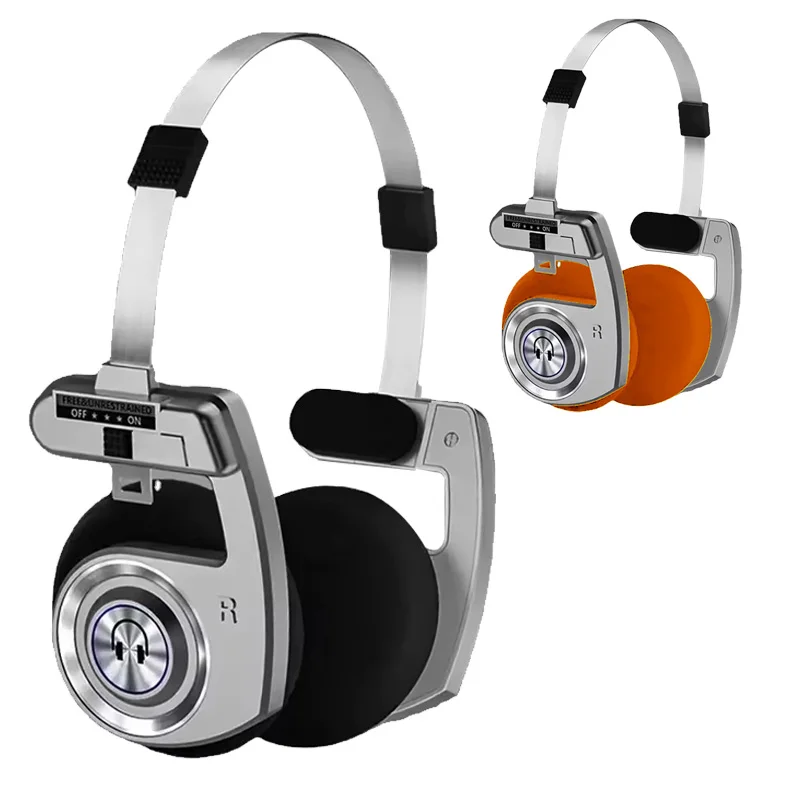 Retro headphones wireless bluetooth headphones, stereo microphone headphones, HIFI wireless foldable noise canceling headphones