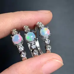 Elegant Adjustable Women's Vintage Opal Ring - High - Quality Jewelry Gift (1 pcs copper)