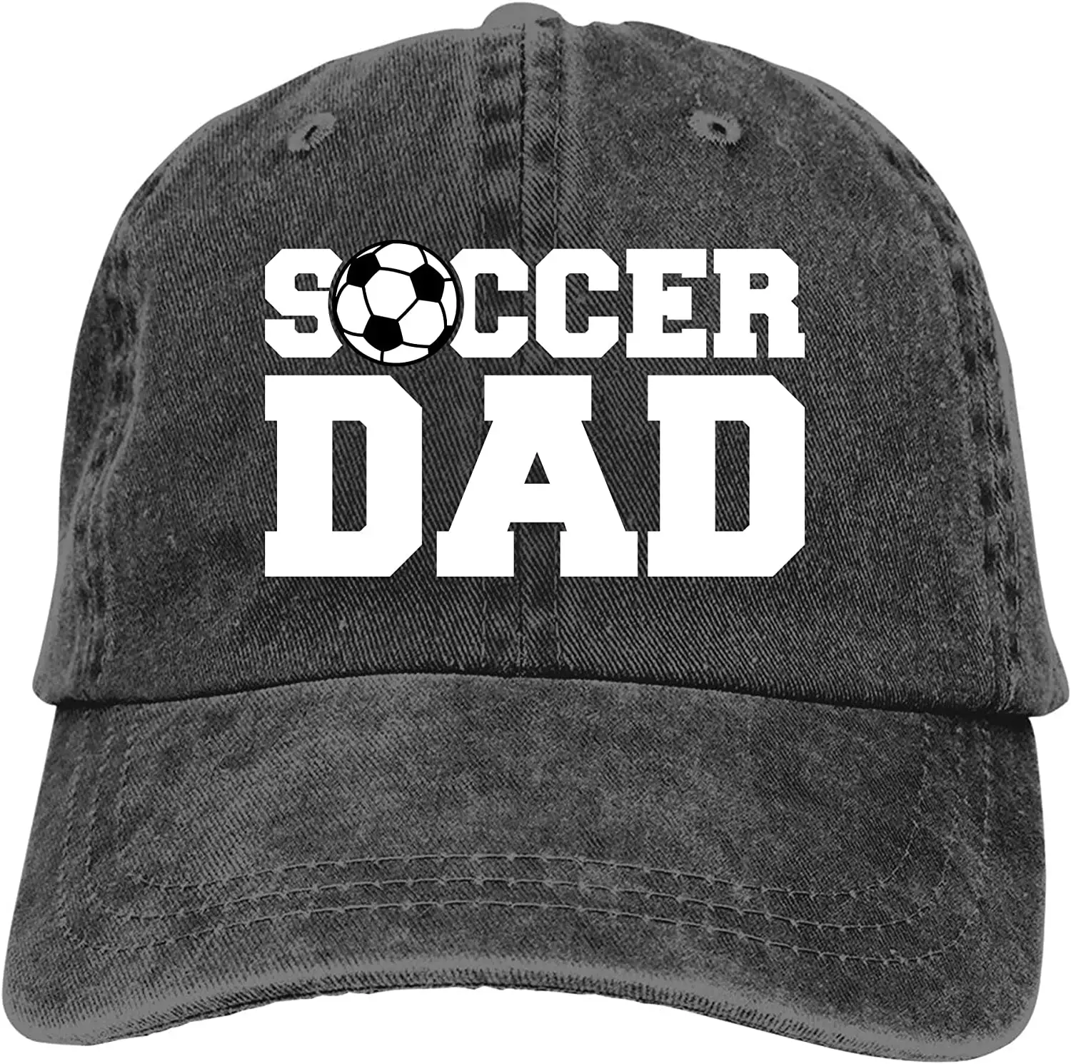 

Soccer Dad From Wife Daughter Funny Soccer Football Dad Baseball Hats for Men Husband Mens Cap Denim Unisex Four Seasons