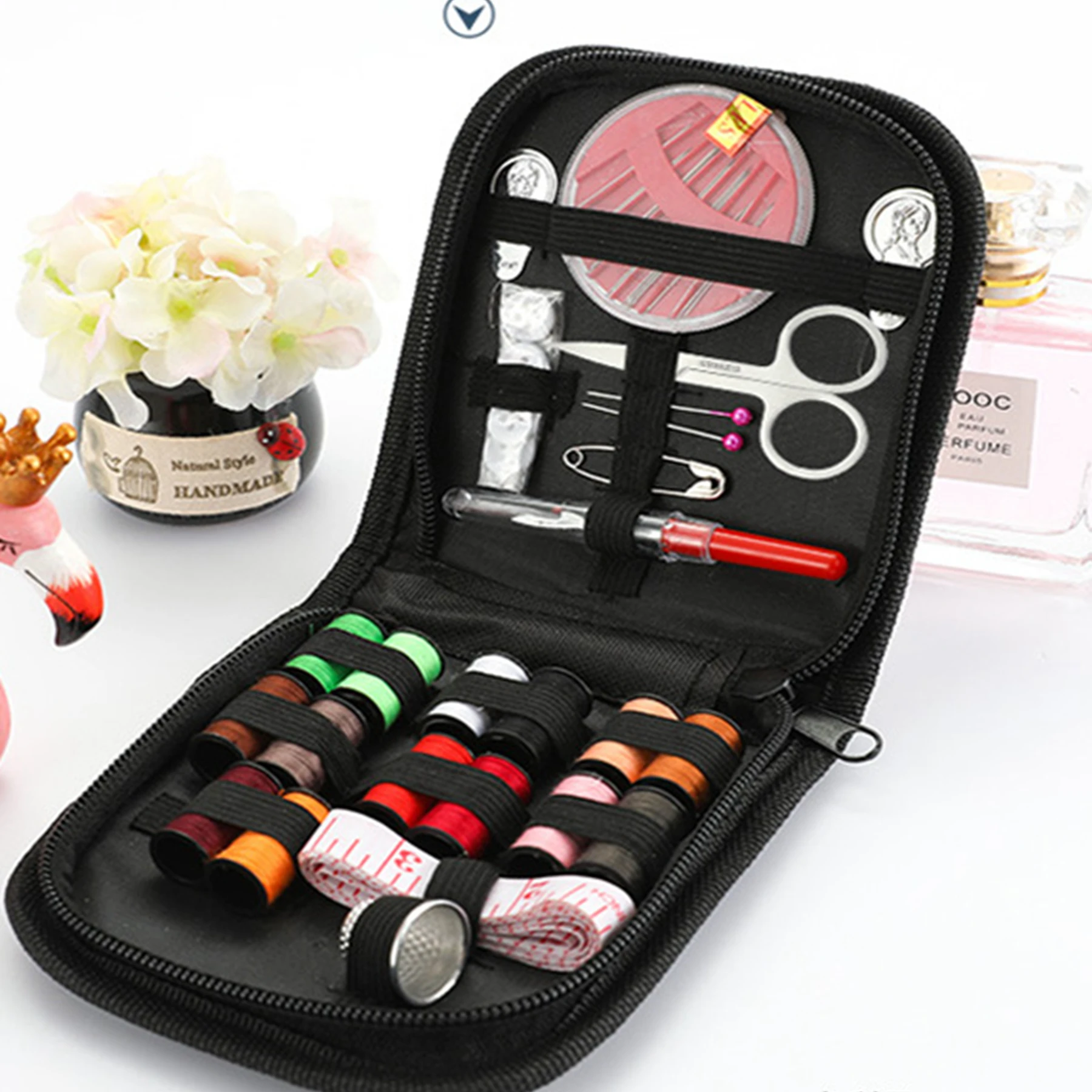 Smart Organizer Travel Sewing Kit 27pcs Needle and Thread Kit at Home