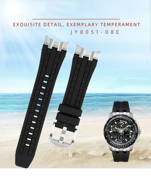 24mm High-quality Rubber Watchband For Citizen Rubber Watch