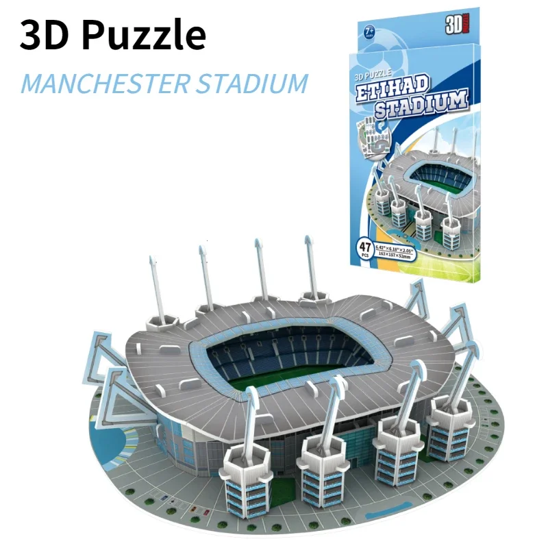 3D Soccer Stadium DIY Puzzle - Educational & Fun Construction Toy