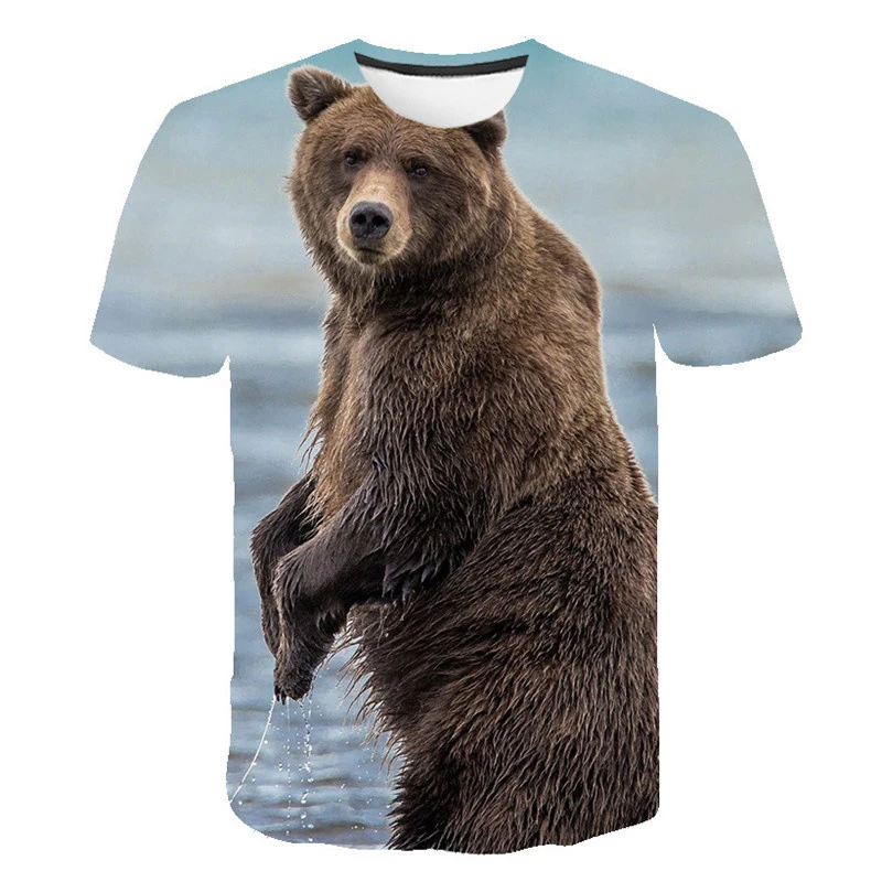 Neue Produkte Herren Casual T Shirt Sommer 3D Full Printed Bear Series T  Shirt Unisex Fashion Rundhals Top Kurzarm Kleidung 603|T-Shirts| -  AliExpress