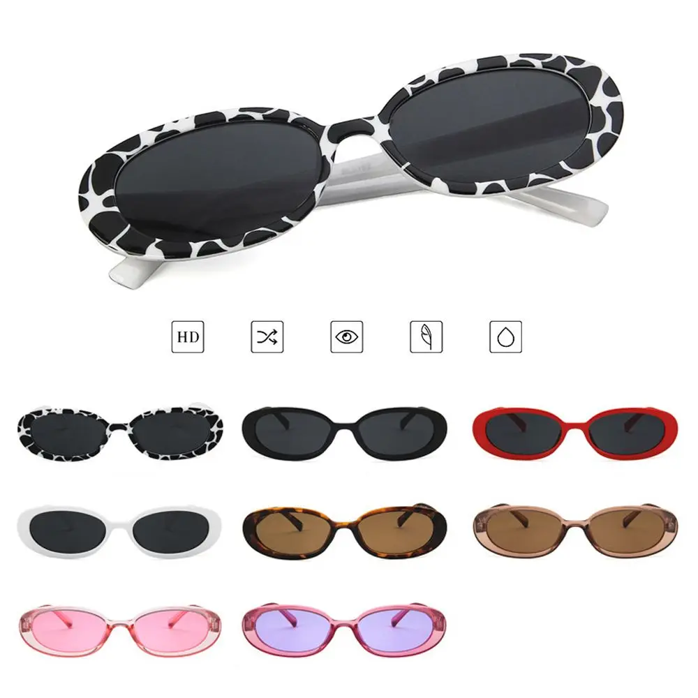 intage UV400 Sun Glasses Oval Sunglasses Sunglasses for Women Fashion Shades Eyewear 5