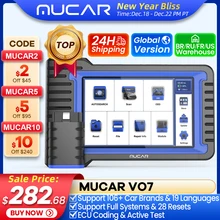 MUCAR 전문 자동차 진단 도구, 모든 시스템, 자동차 Obd2 스캐너, OBD 자동 진단, ECU 코딩 활성 테스트, VO6/VO7
