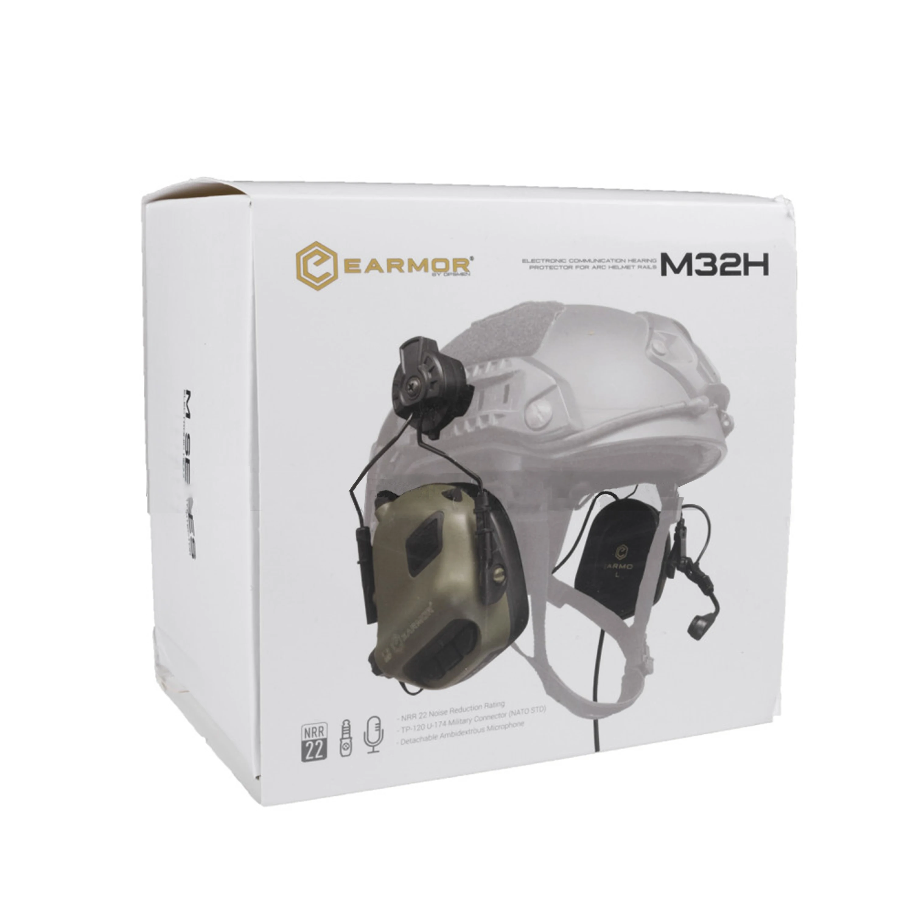 Electronic Earmuffs Tactical Headset EARMOR M32H MOD3 Helmet Shooting Earmuffs Tactical Headset RAC Rail Adapter/Aerospace Communication Helmet