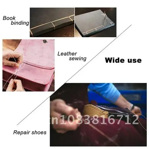 

Flat Leather Sewing Waxed Thread Cord Leather Craft 1mm 150D String Dacron Line Thread Leather Stitching Tool MIUSIE 260 Meters