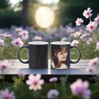 Tasse à couleur changeante en céramique noire, tasse magique à couleur changeante, personnalisez votre photo sur une tasse à thé, une tasse à café, un meilleur cadeau pour un ami 1