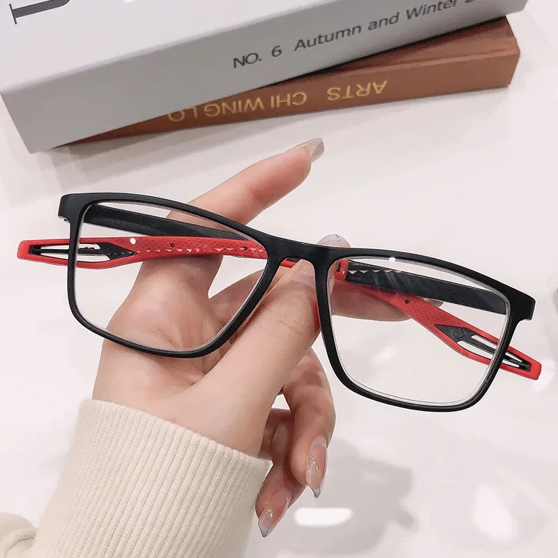 

Fashion Reading Glasses Men Women TR90 Sports Presbyopia Eyeglasses Spring Leg Optical Lenses 0 To +4.0 Anti Blue Light Eyewear