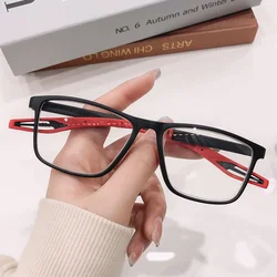 Fashion Reading Glasses Men Women TR90 Sports Presbyopia Eyeglasses Spring Leg Optical Lenses 0 To +4.0 Anti Blue Light Eyewear