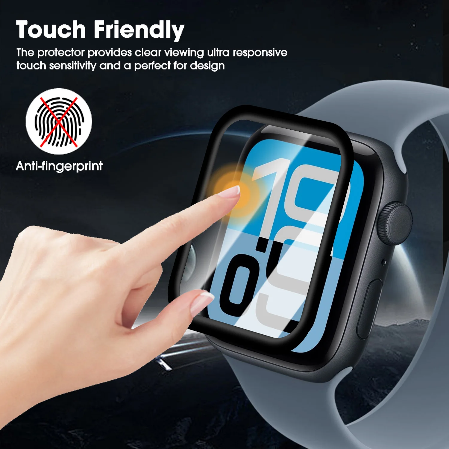 Ultra Clear Soft Screen Protector for Apple Watch – Easy Install, Non-Glass Film