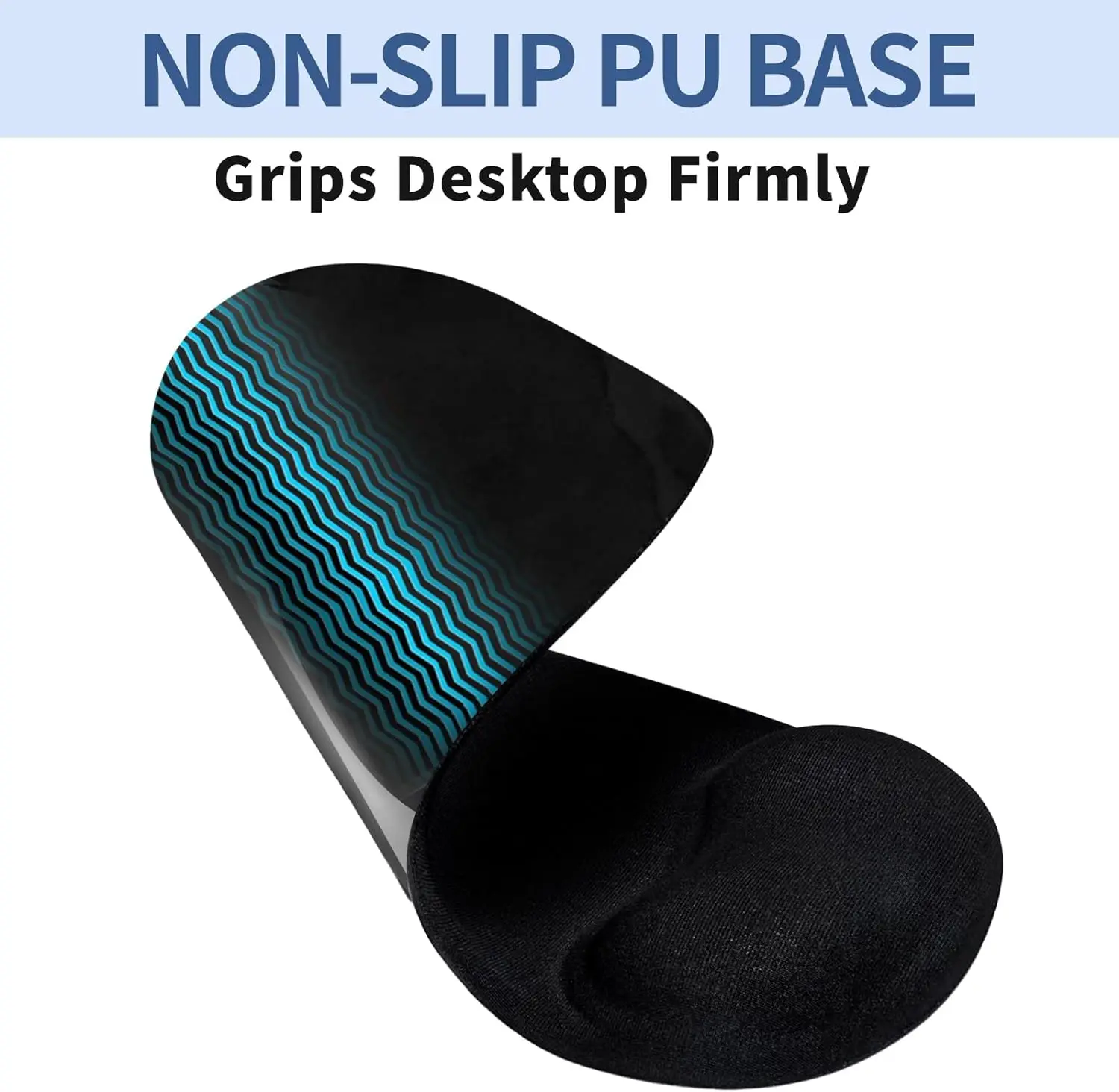 Ergonomic Mouse Pad with Wrist Rest Support, Mousepad with Comfortable Gel Wrist and Non-Slip PU Base for Pain Relief, Computer