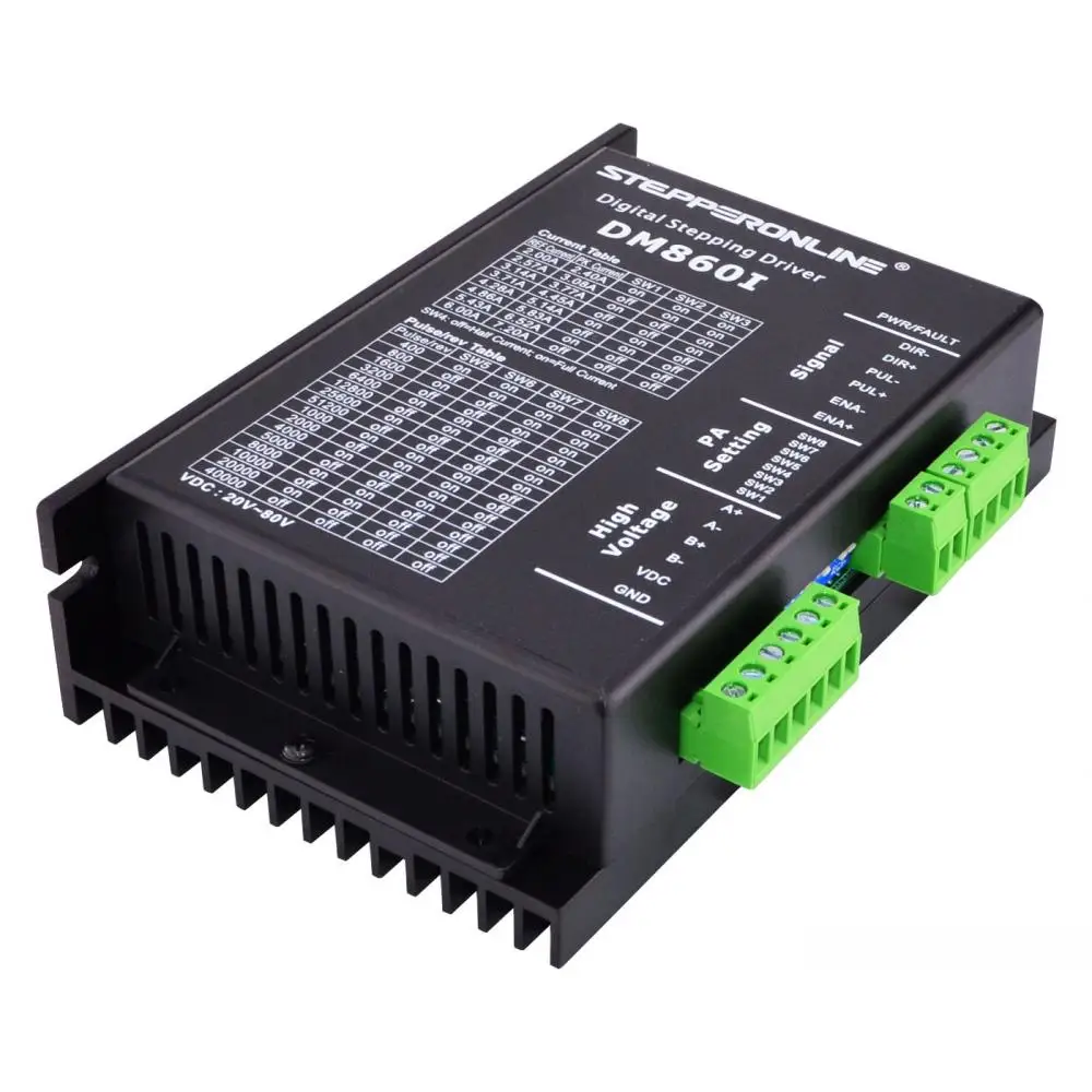 STEPPERONLINE DM860I Stepper Motor Driver 20-80VDC 2.4-7.2A for Nema 34 Stepping Motor Controller CNC Engraving Machine