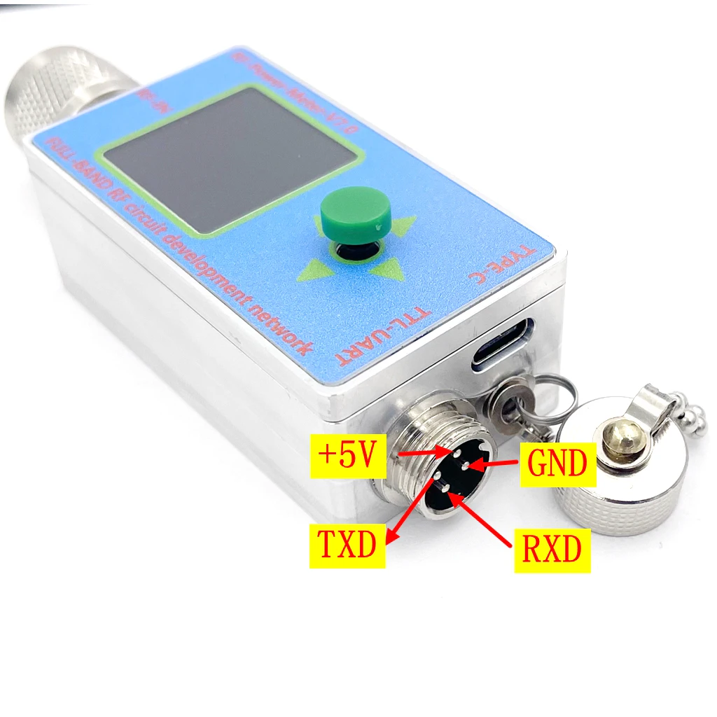 100Khz-10Ghz V7 RF Power Meter N-type Software Serial Communication Data Export Power Detector Attenuator F/ham Radio Amplifier