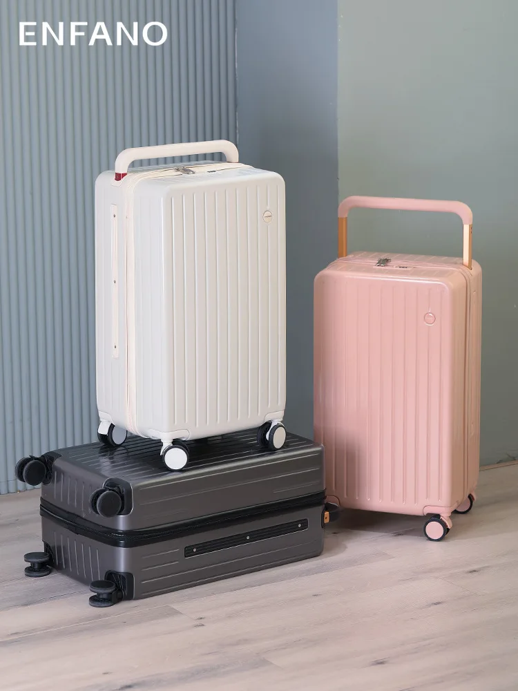 

Enfano New Draw-Bar Luggage Wide Password Large Capacity Travel Universal Wheel Leather Case