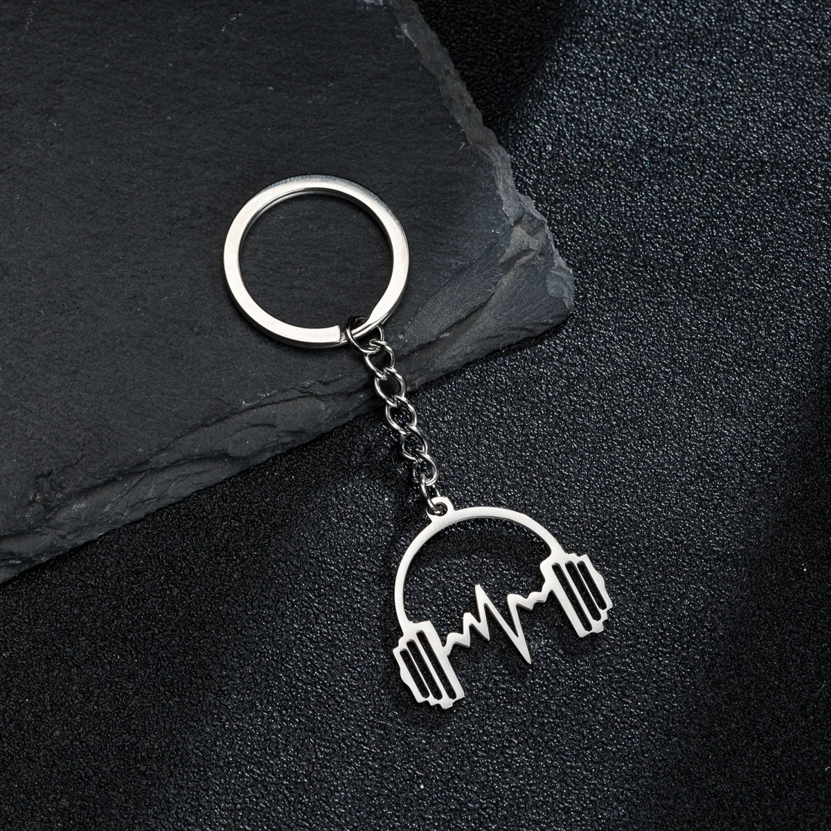 1PC Headphone Keychain Headset Key Ring Musician Composer Key