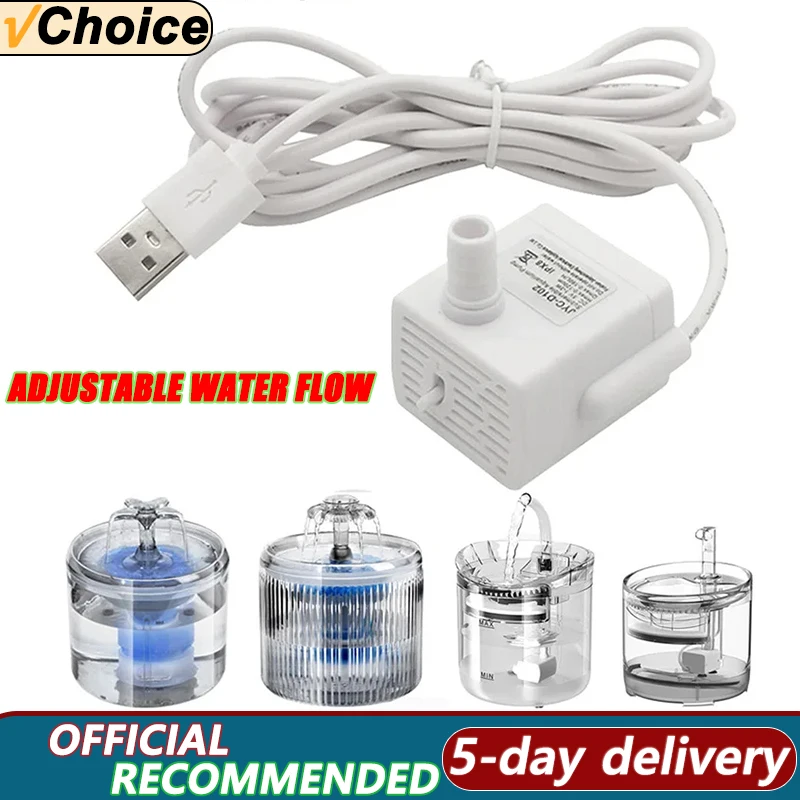 Aboiled Katzenbrunnen Pumpe - Leise DC160 Pumpe Für Runde Trinkbrunnen