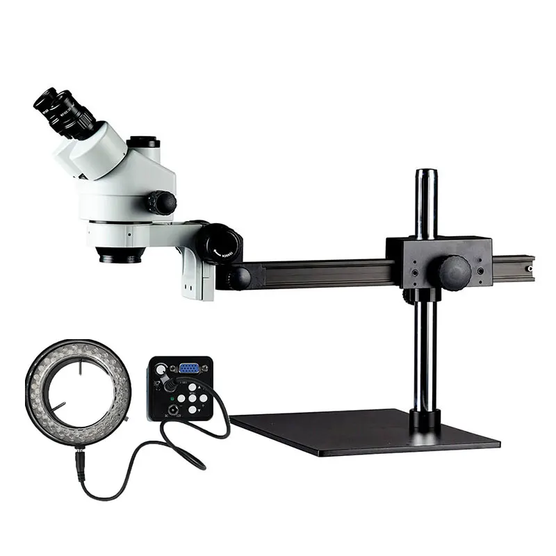 

7X-45X V2.0 20Mp Led Ring Light Soldering Lab Scanning Trinocular Stereo Electron Microscope