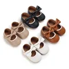 White Apricot Brown Baby Girl Princes Shoes Infant Toddler Bowknot First Walkers Non-slip Rubber PU Soft-Sole Flat Shoes E26 4