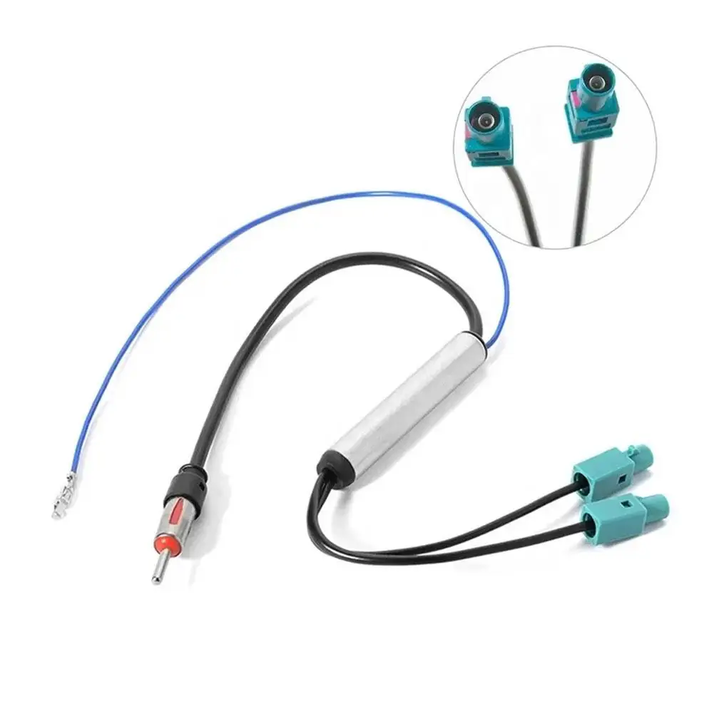 18.1 Inch Car Special Radio Antenna AM/FM Audio Radio Signal Amplifier Dual Fakra RF Radio Antenna Aerial Adapter for AUDI Adapt 5