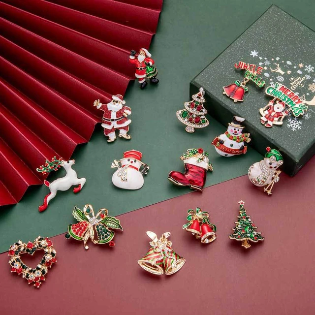 Elegante Navidad Broche Prendedores Tela Accesorios decorativos