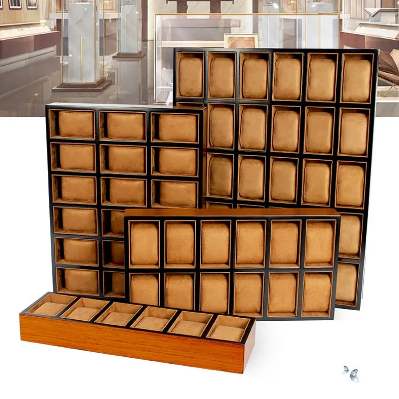 Wooden Case Watch Display Box Luxury 30 Slot Watch Case Storage Box Organizer Shockproof High-end Watches Tray Surprise Boxes