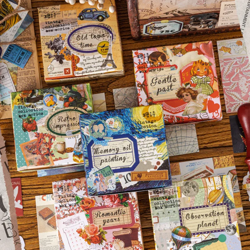 

100 шт. Винтажная Коллекция этикеток крафт бумага нежелательный журнал живопись Декор наклейки DIY альбом дневник в стиле Скрапбукинг материал бумага